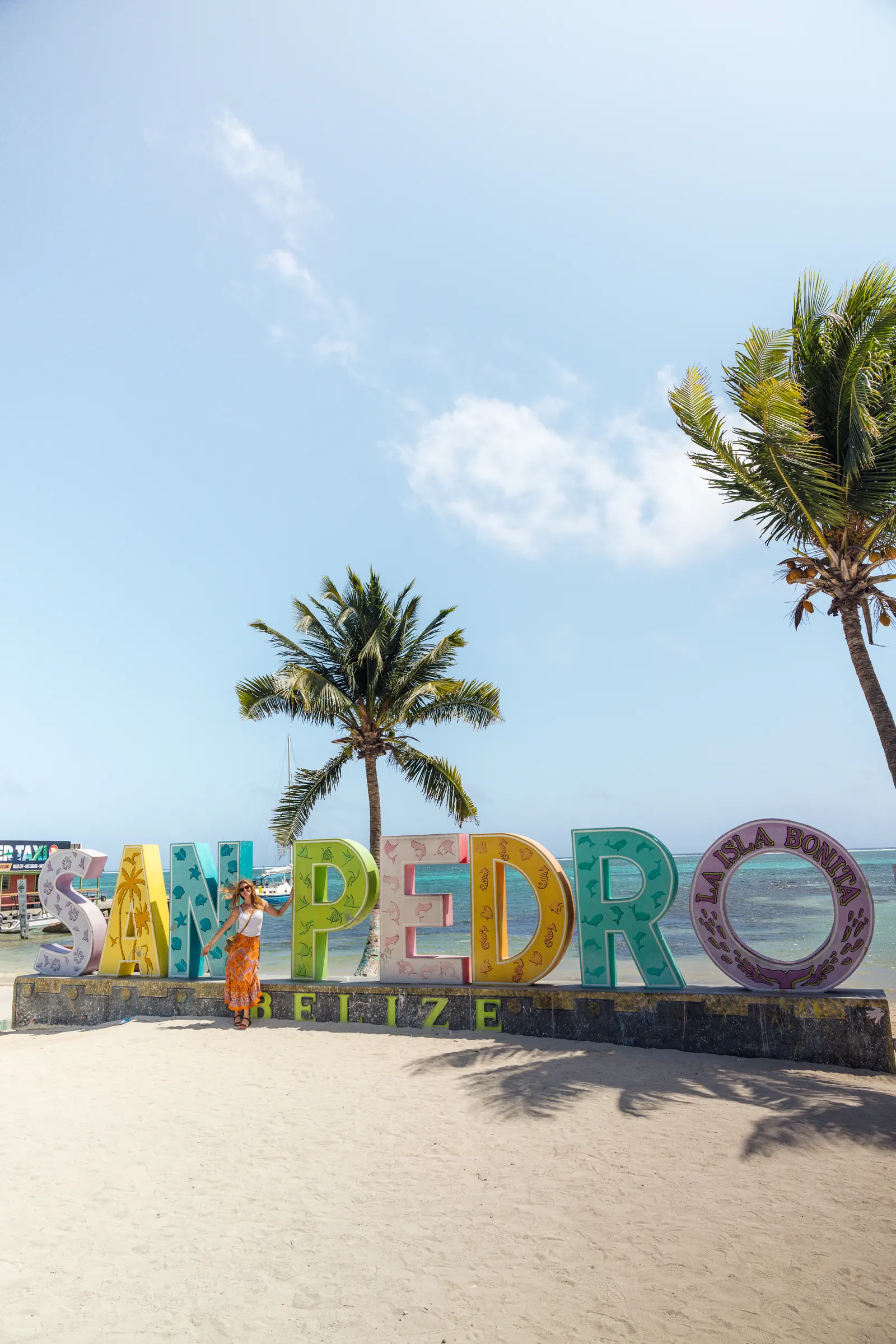 San Pedro sign, Ambergris Caye, Belize